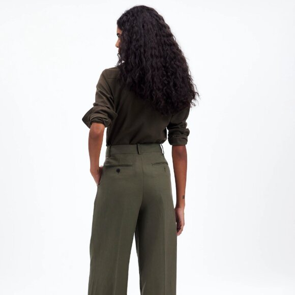 NWT Madewell The Harlow Wide Leg Pant in Drapey Twill Sz 8 - Picture 5 of 6